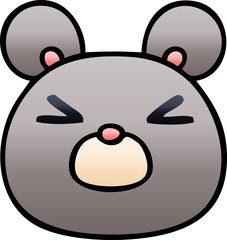 gradient shaded quirky cartoon mouse face