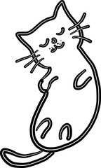 Cat black illustration.