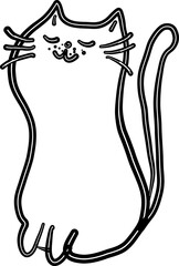 Cat black illustration.