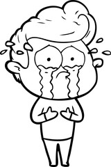 cartoon crying man