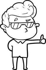 cartoon cool guy