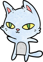 cartoon cat staring