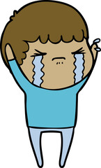 cartoon man crying