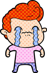 cartoon man crying