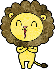 laughing lion cartoon