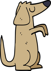cartoon doodle dog