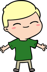 cartoon smiling boy