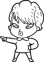 Obraz premium cartoon woman