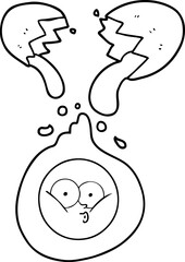 cartoon cracked egg