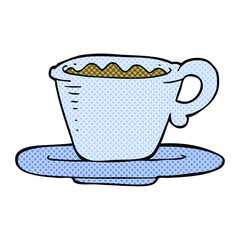 freehand drawn cartoon coffee cup