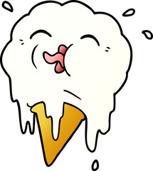 cartoon melting ice cream