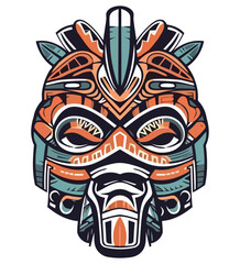 Indigenous mask illustration