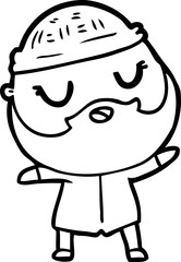 cartoon man with beard