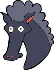 cartoon horse head