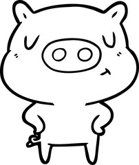 cartoon content pig