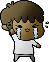 cartoon boy crying