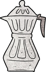 cartoon espresso pot