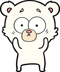 Fototapeta premium surprised polar bear cartoon