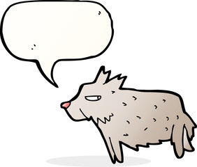 cartoon terrier with speech bubble