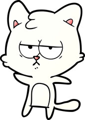 bored cartoon cat