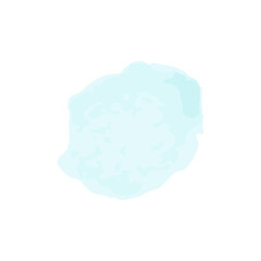 Blue watercolor brush isolate on white, PNG