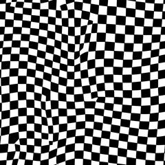 Vector Optical Illusion Black and White Seamless Pattern.  Mesmerizing vector optical illusions with black and white seamless patterns.
