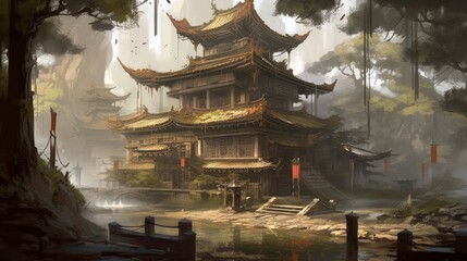 Fototapeta premium RPG Fantasy Game Art Background