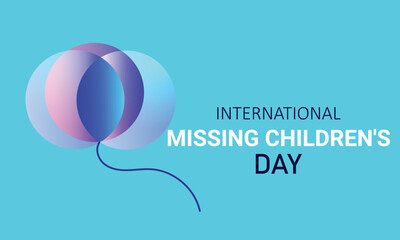 International Missing Children's Day. Template for background, banner, card, poster. vector illustration.