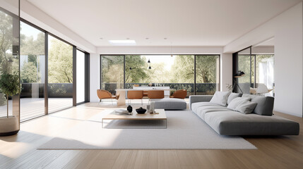 modern luxury minimalist living room, generative AI