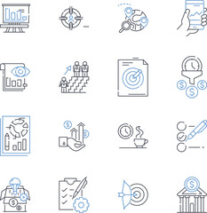 Institute triumph line icons collection. Success, Achievement, Victory, Accomplishment, Progress, Advancement, Excellence vector and linear illustration. Quality,Leadership,Innovation outline signs