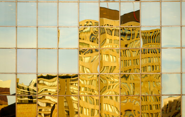 gold reflection building