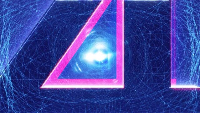 Five seconds Countdown Timer with Abstract Blue Wire meshT echnology animation background. five to zero count down art effect counting timer abstract background.