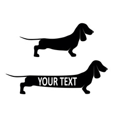 dachshund hot dog pet animal background vector logo tattoo - 595956581