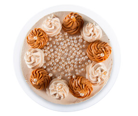 Obraz na płótnie Canvas cake with cream frosting. png transparent background