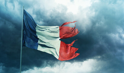 France, French Republic - Waving Flag