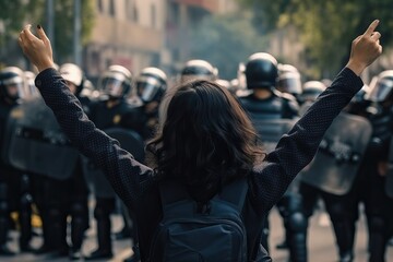 Protests in Paris, generative ai