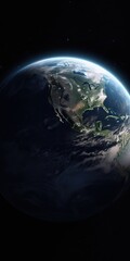 The earth seen from space, generative ai