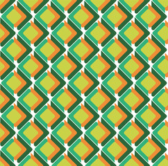 Abstract Retro Squares Colorful Psychedelic Geometric Texture Vector Seamless Pattern