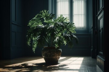 A plant inside a room. Generative AI
