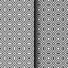 Black and white hypnotic circle pattern background