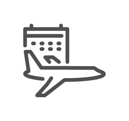 Airport related icon outline and linear vector.