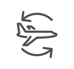 Airport related icon outline and linear vector.