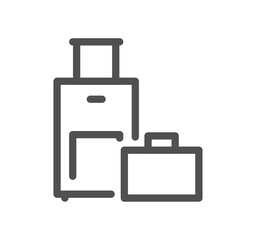 Airport related icon outline and linear vector.