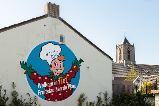 Tiel, Netherlands, April 20, 2022; Flipje in the fruit town of Tiel in Gelderland.