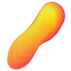 abstract illustration blot, gradient, modern style, color: red, yellow