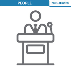 People Icon. Speech, Teacher, Politician