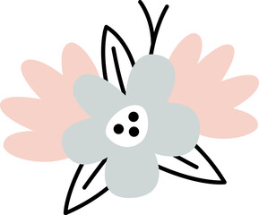 Floral Ornament With Leaves