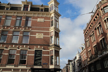 old brick houses or flat buildings in amsterdam (the netherlands) 