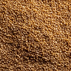 Top down view of fresh sesame seeds. AI Generative Art.