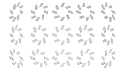 3d render icon loading icon with 3d render style white color